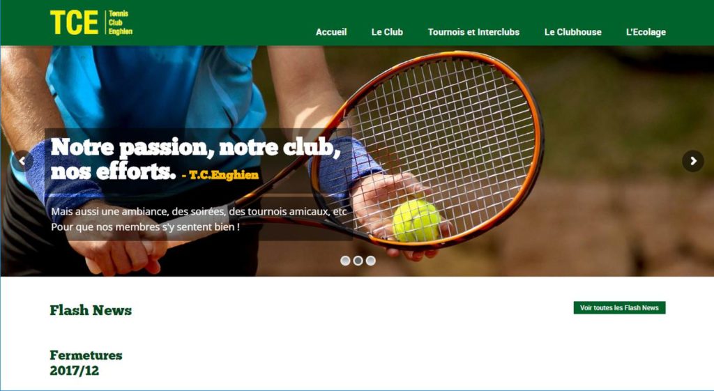 TCE - Nouveau site du Tennus Club Enghien